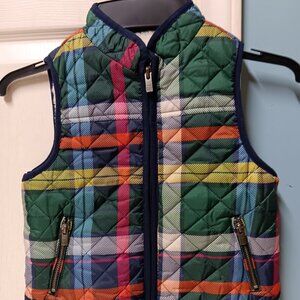 Size 4 kids Baby Gap sherpa puffer quilt zipper vest